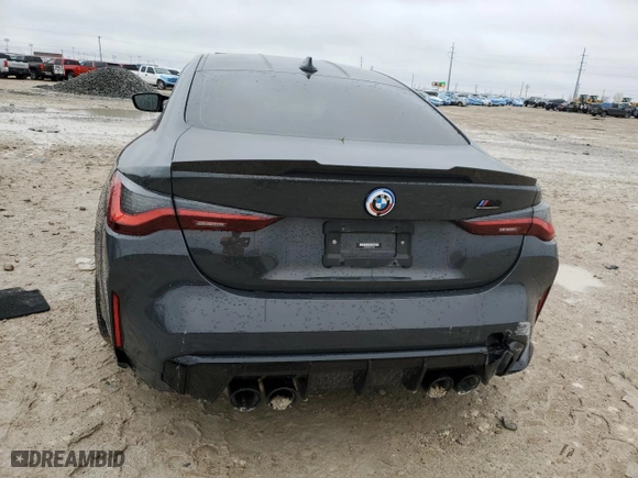 2022 BMW M4 Competition with VIN WBS33AZ00NCK97024, listed as a Copart auction lot 43814685 with NaN miles and Salvage Title. Bid and sale history available at carsss.com. Image 6.