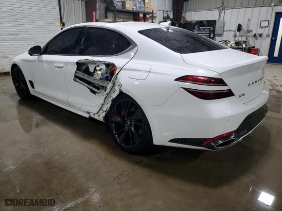 2022 Genesis G70 3.3T with VIN KMTG54TE4NU098837, listed as a Copart auction lot 42971645 with 42,645 mi miles and Salvage Title. Bid and sale history available at carsss.com. Image 2.