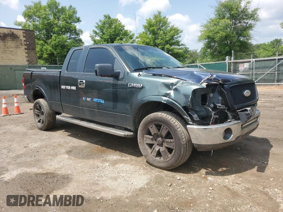 2006 Ford F-150 XLT with VIN 1FTPX12526NA21906, listed as a Copart auction lot 56587555 with 204,039 mi miles and Salvage title. Bid and sale history available at DreamBid. Image 4.
