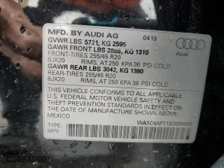 2019 Audi SQ5 Prestige with VIN WA1C4AFY1K2096680, listed as a Copart auction lot 51152345 with 50,224 mi miles and Salvage Title. Bid and sale history available at carsss.com. Image 13.