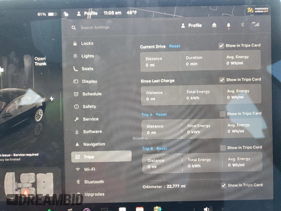 2023 Tesla Model 3 Long Range with VIN 5YJ3E1EB0PF608630, listed as a Copart auction lot 44379105 with 22,777 mi miles and Salvage Title. Bid and sale history available at DreamBid. Image 9.