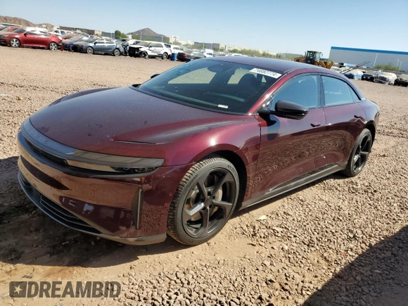 2024 Lucid Air Pure z VIN 50EA1PGA8RA001327, wystawiony jako Copart lot #74682774 z przebiegiem 3284 mil mil oraz Szkody całkowita. Historia ofert i sprzedaży dostępna na DreamBid. Obrazek 1.