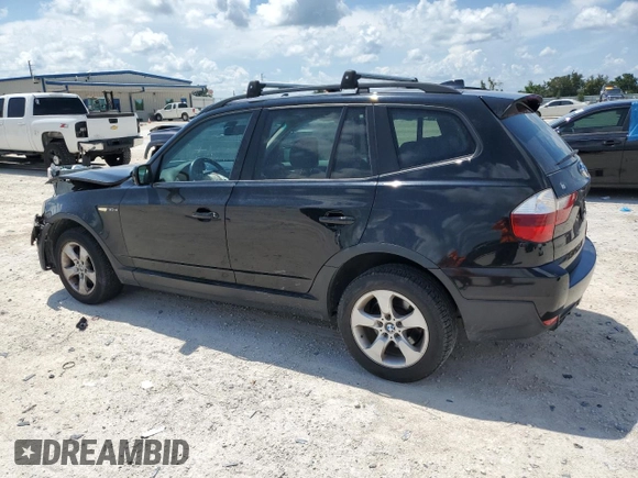 2007 BMW X3 3.0si with VIN WBXPC93447WF15699, listed as a Copart auction lot 66615254 with 105,166 mi miles and Salvage Title. Bid and sale history available at DreamBid. Image 2.