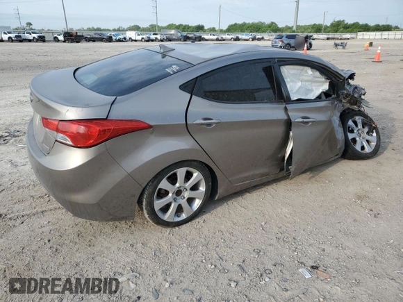 2013 Hyundai Elantra Limited with VIN 5NPDH4AE3DH385400, listed as a Copart auction lot 52817325 with 119,294 mi miles and Salvage Title. Bid and sale history available at DreamBid. Image 3.