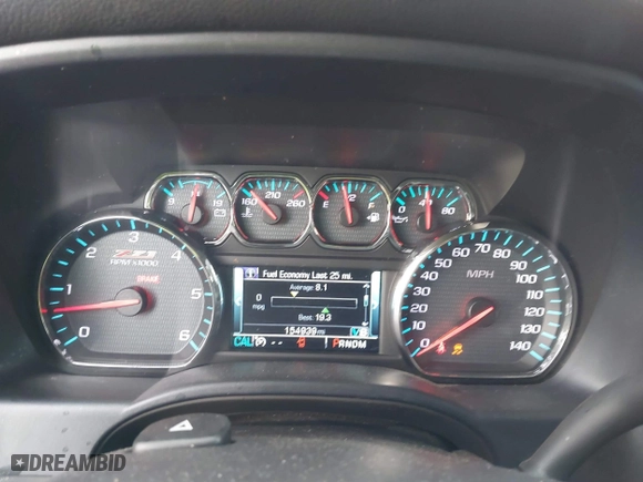 2015 Chevrolet Silverado 1500 LTZ with VIN 3GCUKSEC4FG134752, listed as a IAAI auction lot 41188074 with 154,939 mi miles. Bid and sale history available at carsss.com. Image 7.