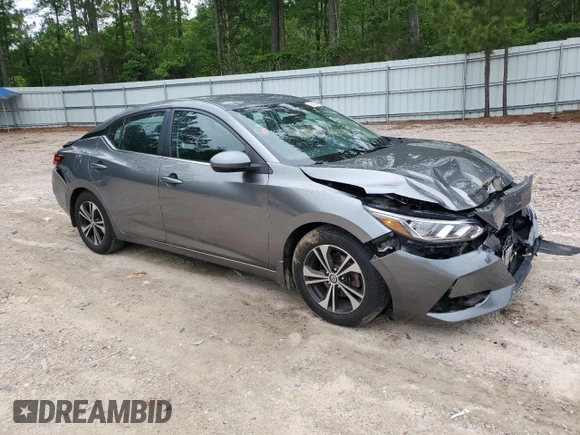 2021 Nissan Sentra SV with VIN 3N1AB8CV2MY296934, listed as a Copart auction lot 56463445 with 43,328 mi miles and Salvage title. Bid and sale history available at DreamBid. Image 4.