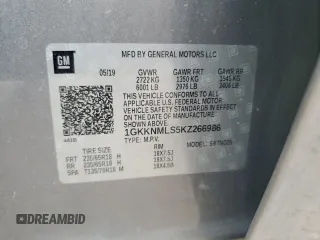 2019 GMC Acadia SLT with VIN 1GKKNMLS5KZ266986, listed as a Copart auction lot 50299215 with 90,533 mi miles and Salvage Title. Bid and sale history available at carsss.com. Image 14.