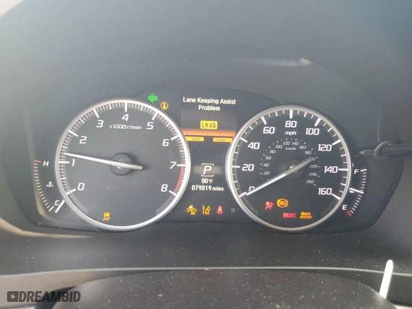 2019 Acura ILX w/Premium Pkg with VIN 19UDE2F75KA008919, listed as a Copart auction lot 71476394 with 79,819 mi miles and Salvage Title. Bid and sale history available at carsss.com. Image 9.