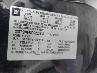 2012 GMC Sierra 1500 SLT с VIN 3GTP2WE78CG203218, выставлен на аукционе IAAI как лот 41589347 с пробегом 223 086 миль миль и . История ставок и продаж доступна на DreamBid. Изображение 9.