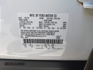 2020 Ford Explorer с VIN 1FMSK8BH6LGA82876, выставлен на аукционе IAAI как лот 42640869 с пробегом 53 875 миль миль и . История ставок и продаж доступна на DreamBid. Изображение 9.