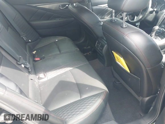 2018 Infiniti Q50 Red Sport 400 with VIN JN1FV7AR2JM481061, listed as a IAAI auction lot 42362510 with 70,028 mi miles and . Bid and sale history available at DreamBid. Image 8.
