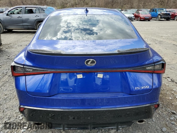 2025 Lexus IS with VIN JTHBZ1B2XS5083105, listed as a Copart auction lot 53429335 with 724 mi miles and Salvage Title. Bid and sale history available at carsss.com. Image 6.
