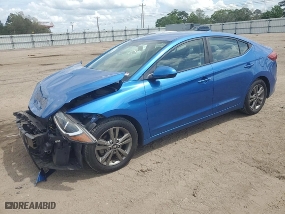 2018 Hyundai Elantra Value Edition with VIN 5NPD84LF2JH243525, listed as a Copart auction lot 51853365 with 48,882 mi miles and Salvage Title. Bid and sale history available at carsss.com. Image 1.