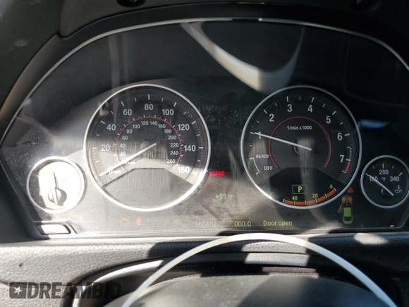 2015 BMW 4 Series 435i with VIN WBA3R1C59FK193517, listed as a Copart auction lot 88938695 with 166,102 mi miles and Salvage Title. Bid and sale history available at DreamBid. Image 9.