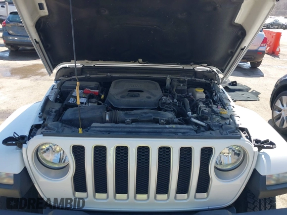 2020 Jeep Wrangler Unlimited Sahara with VIN 1C4HJXEN7LW180589, listed as a IAAI auction lot 41784143 with 58,955 mi miles. Bid and sale history available at carsss.com. Image 10.