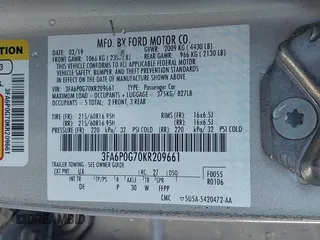 2019 Ford Fusion S with VIN 3FA6P0G70KR209661, listed as a IAAI auction lot 40319091 with 46,466 mi miles and . Bid and sale history available at DreamBid. Image 9.