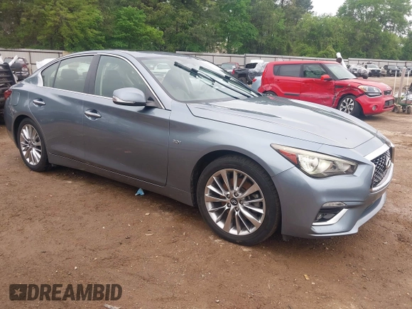 2018 Infiniti Q50 3.0t LUXE with VIN JN1EV7AP4JM357903, listed as a IAAI auction lot 41919730 with 130,858 mi miles. Bid and sale history available at carsss.com. Image 1.