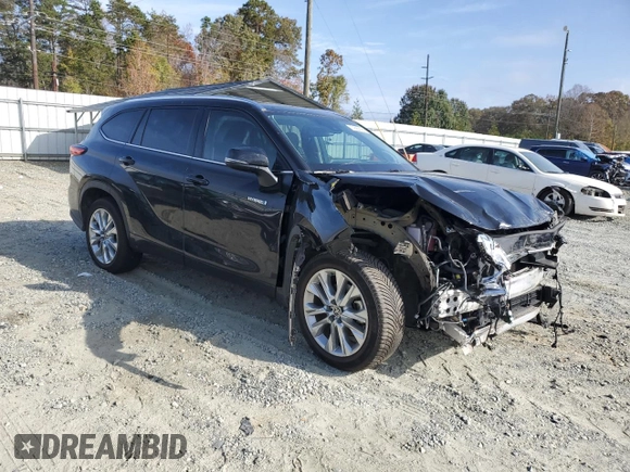 2021 Toyota Highlander Hybrid Limited with VIN 5TDYARAH2MS505811, listed as a Copart auction lot 79655894 with 84,430 mi miles and Salvage title. Bid and sale history available at DreamBid. Image 4.