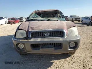 2003 Hyundai Santa Fe GLS with VIN KM8SC13D23U448494, listed as a Copart auction lot 62625224 with 7,094 mi miles and Salvage Title. Bid and sale history available at carsss.com. Image 5.