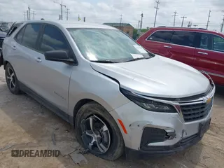 2022 Chevrolet Equinox LS with VIN 3GNAXHEV2NS192791, listed as a IAAI auction lot 42078843 with 33,137 mi miles and . Bid and sale history available at DreamBid. Image 1.