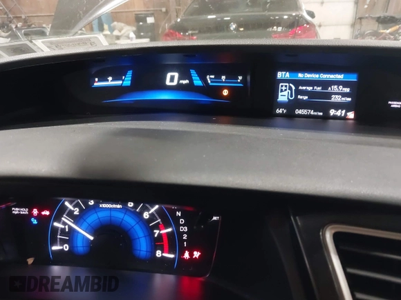 2013 Honda Civic LX with VIN 19XFB2F54DE264712, listed as a IAAI auction lot 42116713 with 45,574 mi miles and . Bid and sale history available at DreamBid. Image 7.