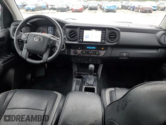 2022 Toyota Tacoma SR with VIN 3TMCZ5AN0NM533089, listed as a Copart auction lot 53757995 with 27,298 mi miles and Salvage title. Bid and sale history available at DreamBid. Image 8.