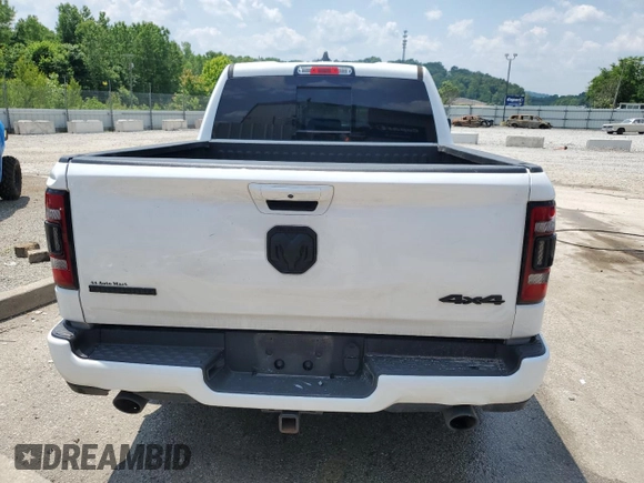 2021 Ram 1500 Big Horn with VIN 1C6SRFFT4MN585412, listed as a Copart auction lot 59391405 with 68,878 mi miles and Salvage title. Bid and sale history available at DreamBid. Image 6.