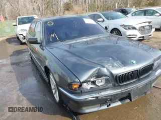 2001 BMW 7 Series 740iL with VIN WBAGH83491DP28749, listed as a IAAI auction lot 41440556 with 198,734 mi miles. Bid and sale history available at carsss.com. Image 6.
