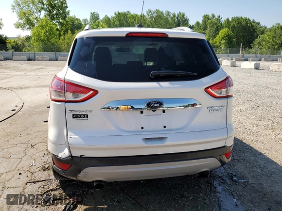 2015 Ford Escape Titanium with VIN 1FMCU0J93FUA58325, listed as a Copart auction lot 64135685 with 126,356 mi miles and Salvage title. Bid and sale history available at DreamBid. Image 6.