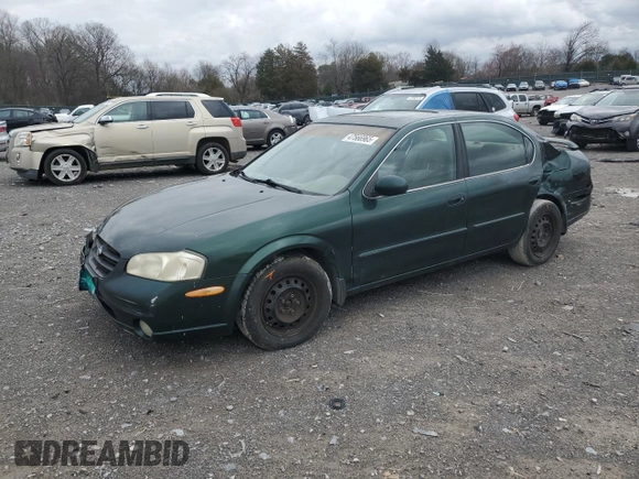 2000 Nissan Maxima GXE z VIN JN1CA31D7YT522165, wystawiony jako Copart lot #47566965 z przebiegiem 336 529 mil mil oraz Czysty tytuł • Clean title. Historia ofert i sprzedaży dostępna na DreamBid. Obrazek 1.