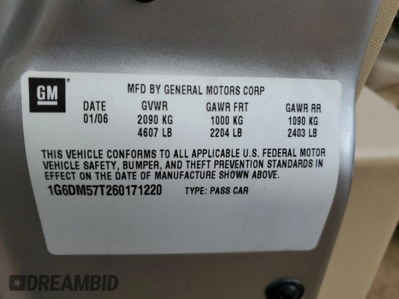 2006 Cadillac CTS with VIN 1G6DM57T260171220, listed as a Copart auction lot 74048874 with 66,697 mi miles and Non Repairable. Bid and sale history available at carsss.com. Image 12.
