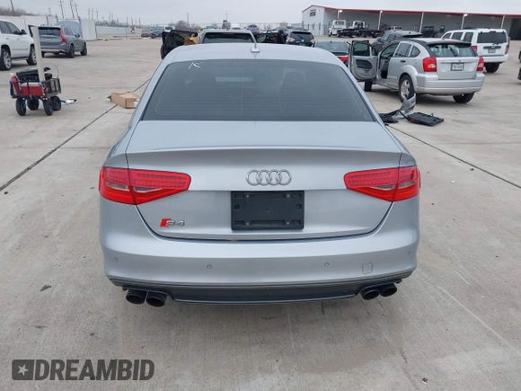 2015 Audi S4 Premium Plus with VIN WAUBGAFL9FA045093, listed as a IAAI auction lot 41428941 with 82,597 mi miles. Bid and sale history available at carsss.com. Image 16.