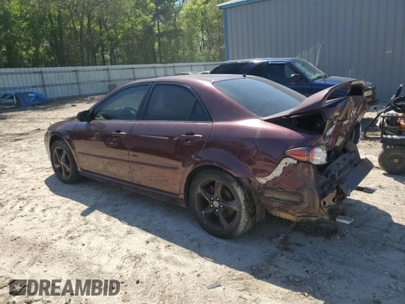 2008 Mazda 6 i Sport VE with VIN 1YVHP80C285M22738, listed as a Copart auction lot 52025935 with 281,656 mi miles and Salvage Title. Bid and sale history available at carsss.com. Image 2.
