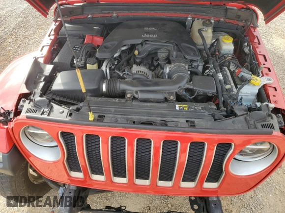 2018 Jeep Wrangler Unlimited Sahara with VIN 1C4HJXEG3JW124230, listed as a Copart auction lot 44401595 with 128,536 mi miles and Non Repairable. Bid and sale history available at carsss.com. Image 12.
