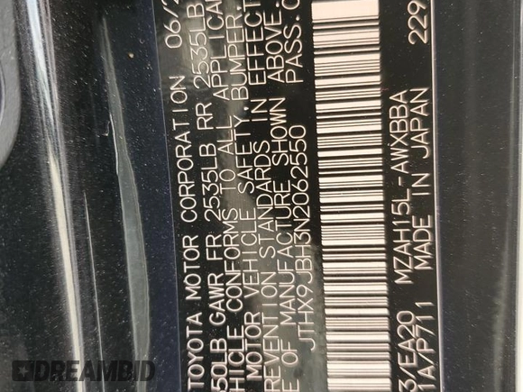 2022 Lexus UX 250h z VIN JTHX9JBH3N2062550, wystawiony jako Copart lot #44991325 z przebiegiem 78 236 mil mil oraz Szkoda całkowita • Salvage title. Historia ofert i sprzedaży dostępna na DreamBid. Obrazek 13.
