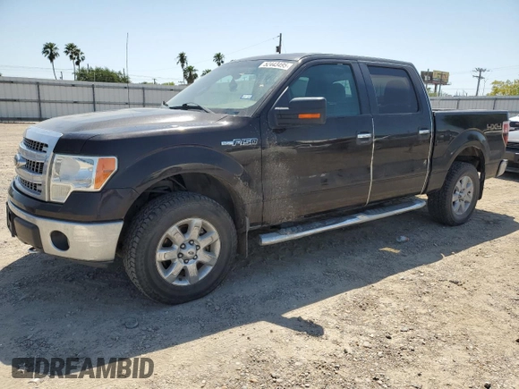 2013 Ford F-150 XL with VIN 1FTFW1EF5DKD25328, listed as a Copart auction lot 52443495 with 166,386 mi miles and Salvage Title. Bid and sale history available at carsss.com. Image 1.