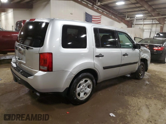 2013 Honda Pilot LX with VIN 5FNYF4H20DB083516, listed as a Copart auction lot 52127445 with 212,029 mi miles and Clean Title. Bid and sale history available at DreamBid. Image 3.