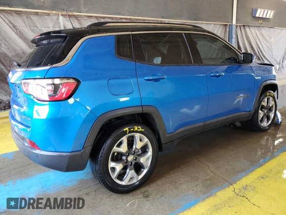 2017 Jeep Compass Limited z VIN 3C4NJDCB7HT641989, wystawiony jako Copart lot #60239735 z przebiegiem 61 915 mil mil oraz Czysty tytuł • Clean title. Historia ofert i sprzedaży dostępna na DreamBid. Obrazek 3.