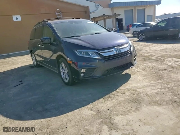2018 Honda Odyssey EX-L with VIN 5FNRL6H77JB091998, listed as a Copart auction lot 45568055 with 74,918 mi miles and Salvage Title. Bid and sale history available at carsss.com. Image 11.