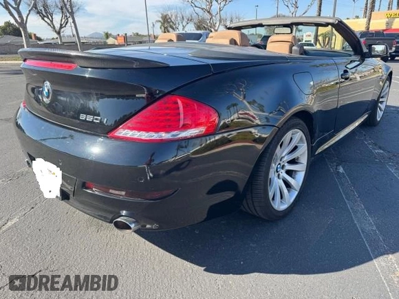 2009 BMW 6 Series 650i with VIN WBAEB53599CX58223, listed as a Copart auction lot 46720505 with 62,044 mi miles and Salvage Title. Bid and sale history available at carsss.com. Image 4.