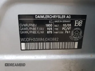 2006 Mercedes-Benz B Electric Drive with VIN WDDFH33X86J040882, listed as a Copart auction lot 87832075 with 110,696 mi miles and Salvage Title. Bid and sale history available at DreamBid. Image 10.