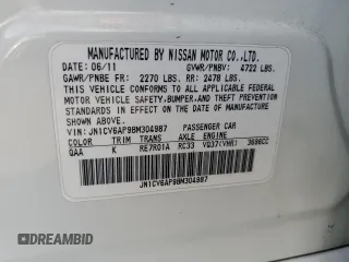 2011 Infiniti G37 Journey with VIN JN1CV6AP9BM304987, listed as a Copart auction lot 53194825 with 191,477 mi miles and Salvage Title. Bid and sale history available at DreamBid. Image 12.