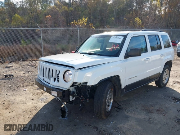 2016 Jeep Patriot Sport SE with VIN 1C4NJPBAXGD726730, listed as a IAAI auction lot 38298268 with 95,716 mi miles and . Bid and sale history available at carsss.com. Image 17.