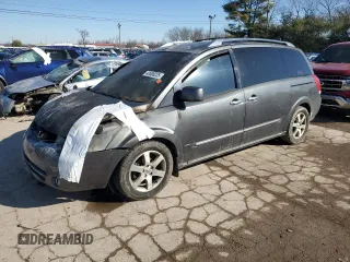 2007 Nissan Quest S with VIN 5N1BV28U67N136073, listed as a Copart auction lot 42608225 with 0 mi miles and Salvage Title. Bid and sale history available at carsss.com. Image 1.