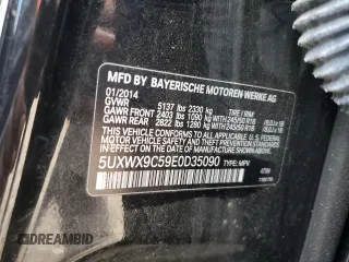 2014 BMW X3 xDrive28i with VIN 5UXWX9C59E0D35090, listed as a Copart auction lot 56455185 with 151,717 mi miles and Clean Title. Bid and sale history available at DreamBid. Image 13.