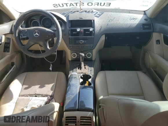 2009 Mercedes-Benz C 300 Sport with VIN WDDGF54X89R055926, listed as a Copart auction lot 73758014 with Not provided miles and Salvage title. Bid and sale history available at DreamBid. Image 8.