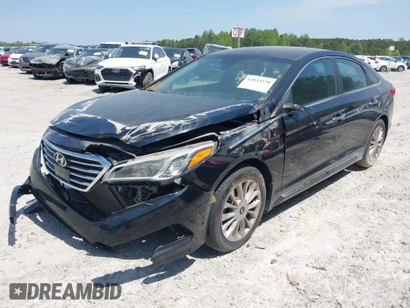 2015 Hyundai Sonata 2.4L Sport with VIN 5NPE34AF7FH250547, listed as a IAAI auction lot 42033370 with 79,840 mi miles. Bid and sale history available at carsss.com. Image 22.