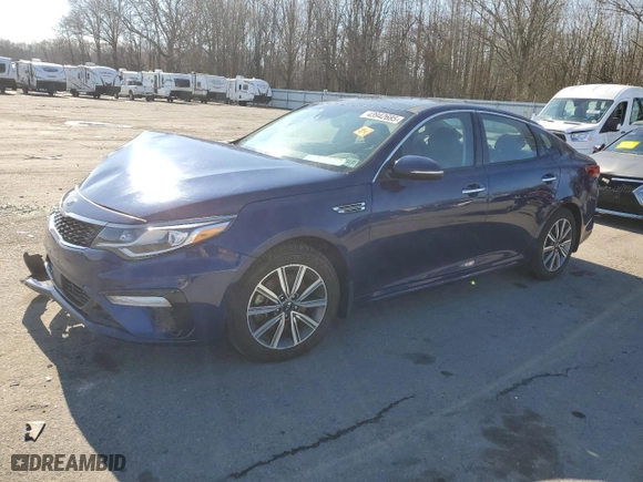 2019 Kia Optima EX with VIN 5XXGU4L18KG314740, listed as a Copart auction lot 43942685 with 59,110 mi miles and Salvage Title. Bid and sale history available at carsss.com. Image 1.