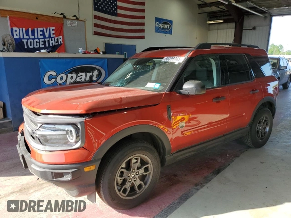 2023 Ford Bronco Sport Big Bend with VIN 3FMCR9B6XPRD64165, listed as a Copart auction lot 60398065 with 8,535 mi miles and Salvage title. Bid and sale history available at DreamBid. Image 1.