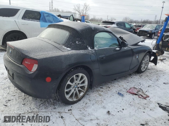 2006 BMW Z4 3.0i with VIN 4USBU33526LW69362, listed as a Copart auction lot 42297725 with 0 mi miles and Clean Title. Bid and sale history available at carsss.com. Image 3.
